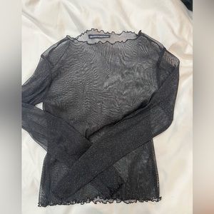 Brandy Melville sheer sparkle long sleeve
